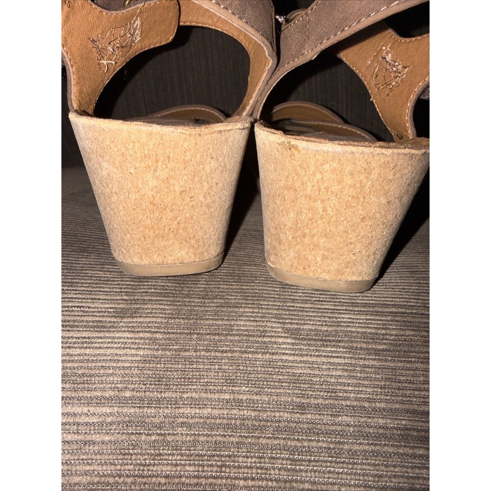 Eurosoft Tressa Wedge Sandals Womens Size 8.5M Brown Lightweight Cork Adjustable - Picture 4 of 6